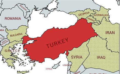 Turkey Borders Map