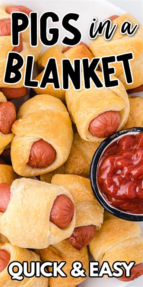 A fun and classic party food, Pigs in a Blanket are made with flaky crescent rolls and cocktail ...