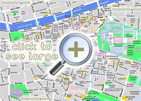 Dublin maps - Top tourist attractions - Free, printable city street map ...