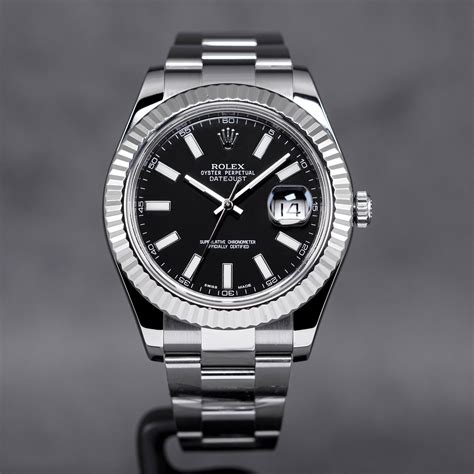 ROLEX DATEJUST 41MM BLACK DIAL (2015) - IDWX