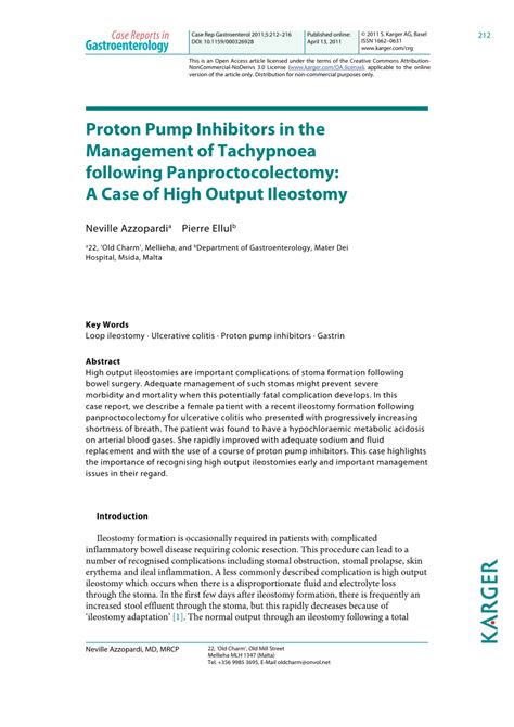 (PDF) Proton Pump Inhibitors in the Management of Tachypnoea following ...