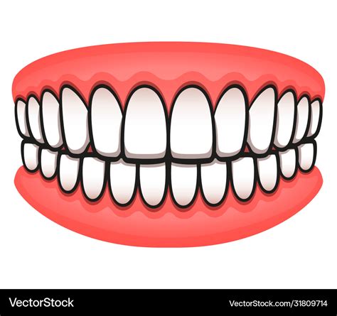 Teeth design isolated drawing Royalty Free Vector Image