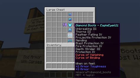 Collectable God Armor - How to Get All 11 Enchantments on Your Helmet and Boots (Java 1.14-1.14. ...