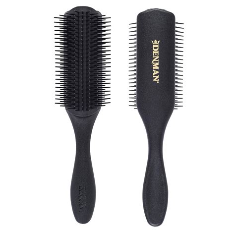 Amazon.com : Denman Curly Hair Brush D4 (All Black) 9 Row Styling Brush for Styling, Smoothing ...