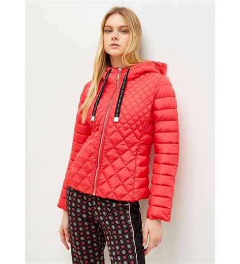 Liu Jo Quilted duster with hood red - ESD Store fashion, footwear and accessories - best brands ...