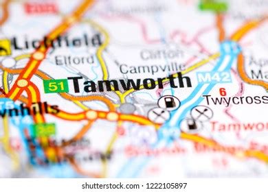 Tamworth United Kingdom On Map Stock Photo 1222105897 | Shutterstock