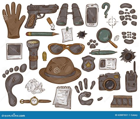 Detective Tools Stock Illustrations – 738 Detective Tools Stock ...