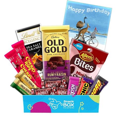 Birthday Assorted Dark Chocolate Gift Box Hamper - Medium - Snack Box ...