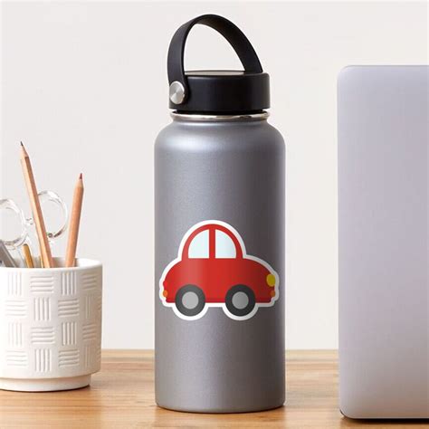 "Red Car" Sticker by StudioShine | Redbubble