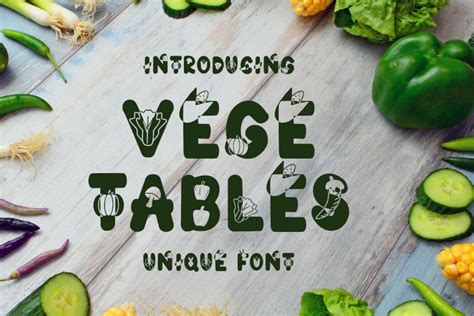 Vegetables Font | dafont.com