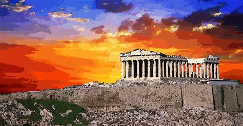 Parthenon Sunset by SmlArt on DeviantArt