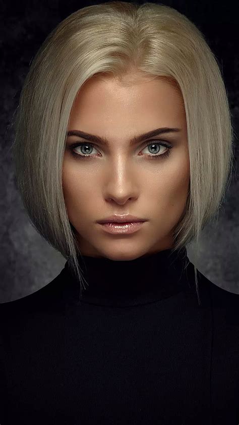 Serious girl, beauty, blonde, blue eyes, face, gorgeous, portrait ...