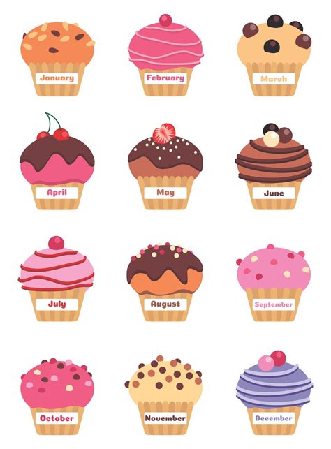 Birthday Month Cupcake Printables | Classroom birthday, Free birthday ...