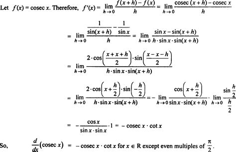 Integration Of Cosec X - DERIVATIVE TRIGONOMETRICAL FUNCTIONS, differential ... : To integrate ...