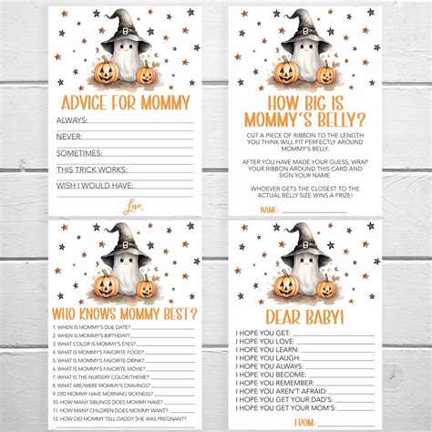 Halloween Baby Shower Games 20 Printable Baby Shower Game A - Etsy