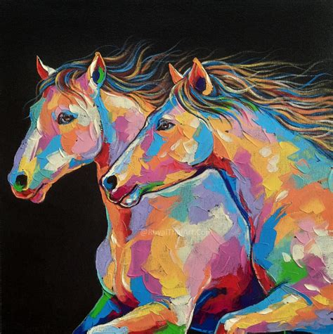 Horse Painting Acrylic for Sale l Paintings from Thailand l Royal Thai Art