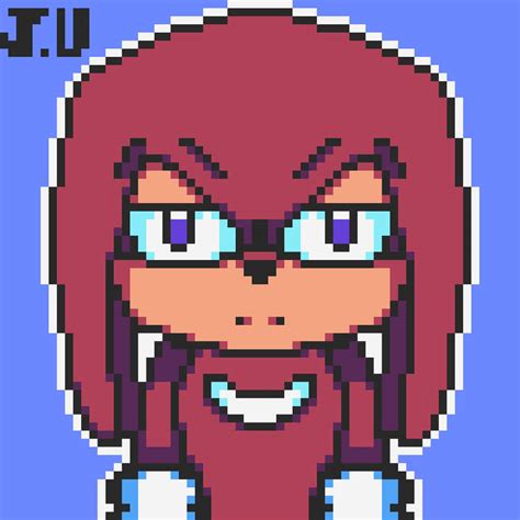 Knuckles Pixel Art Portrait by JVEngine on DeviantArt