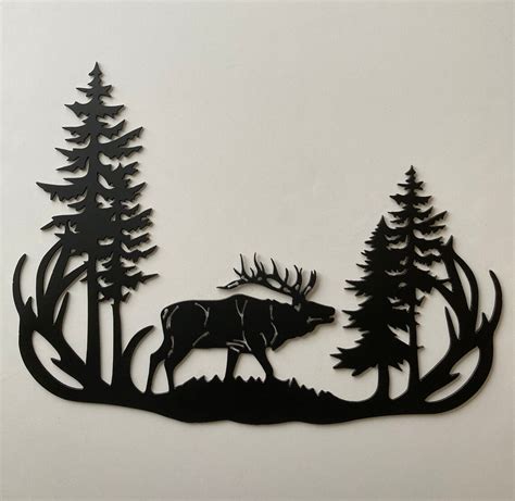 Elk Wall Art. Metal Elk Scene. Metal Decor. Wildlife Wall Art. - Etsy