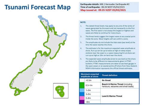 New Zealand tsunami map: Alert over following NZ earthquake - evacuation cancelled | Science ...