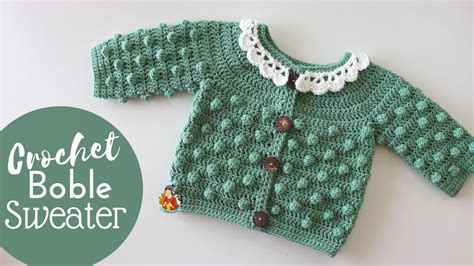 Crochet Baby Bobbles Cardigan Crochet Pattern Sewing & Fiber cindyclinic.jp