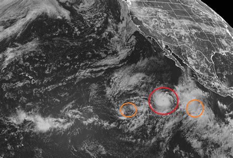 Hilda Becoming a Hurricane; 2 Other Tropical Cyclones Blossom