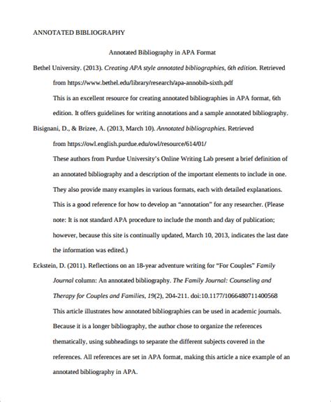 10+ Annotated Bibliography - Free Sample, Example, Format | Free ...