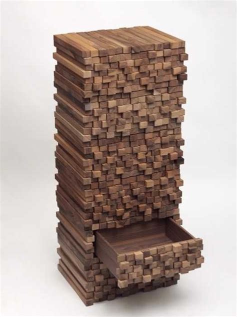 Wood Furniture Blending Traditional Storage Cabinet Design with Wood Stack Look | Traditional ...