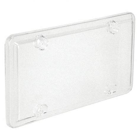 Clear, 12 3/8 in Lg, License Plate Cover - 1EZA4|00456-8 - Grainger