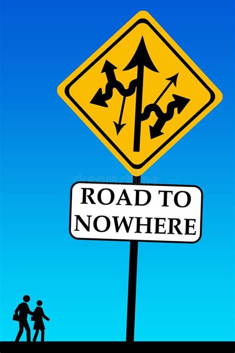 Road to nowhere stock illustration. Illustration of destination - 33596504