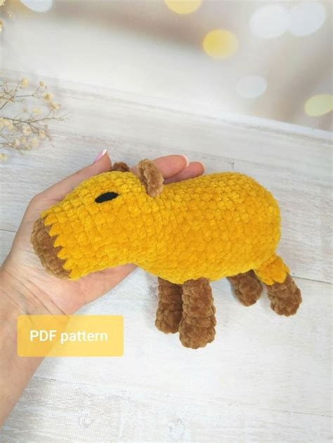 Capybara Plush Crochet Pattern PDF, Amigurumi Crochet Animal DIY for Kids, Soft Toy Pattern ...