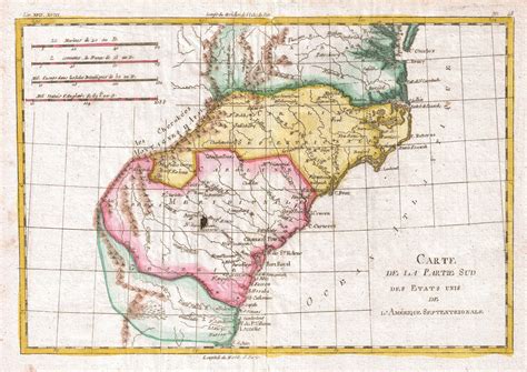 File:1780 Raynal and Bonne Map of Southern United States - Geographicus ...