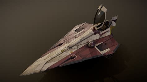 Star Wars Jedi Starfighter (Obi Wan Kenobi) - Buy Royalty Free 3D model by Quantum Void ...