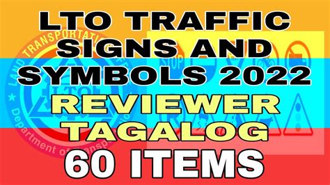 LTO Traffic Signs and Symbols Reviewer Tagalog 2022 - YouTube