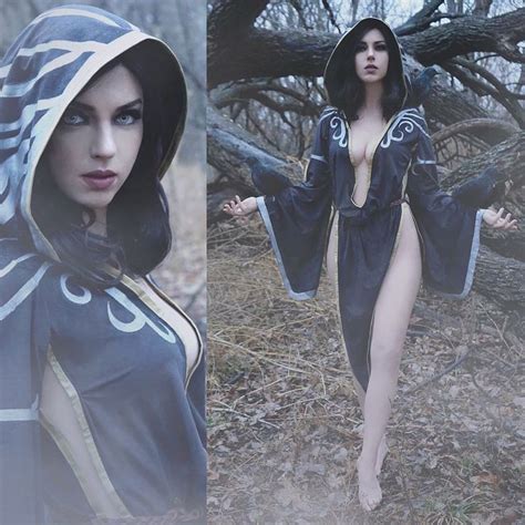 Nocturnal, from Skyrim! Swipe for WIPs! Made in 2017 by modifying a robe pattern; I used ...