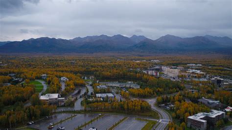 Aerial Alaska Anchorage Fall Colors Stock Footage SBV-318425104 - Storyblocks