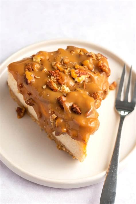 Caramel Pecan Cheesecake- NO dairy or eggs! - The Big Man's World