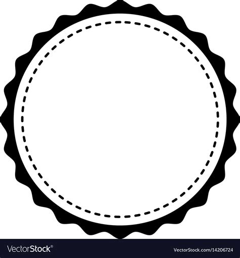 Circle seal stamp lace Royalty Free Vector Image