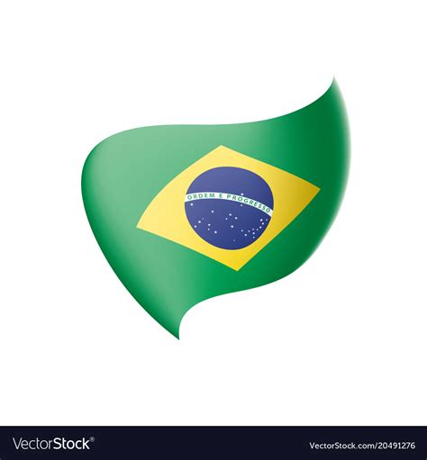 Brazil flag Royalty Free Vector Image - VectorStock