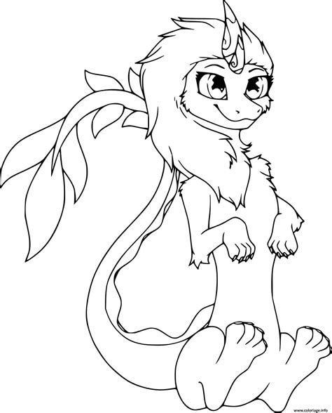 Coloriage Cute Sisu Dragon - JeColorie.com