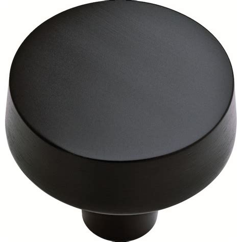 Liberty Soft Modern 1-3/8 in. (35 mm) Modern Matte Black Round Cabinet Knob P34942-FB-C - The ...