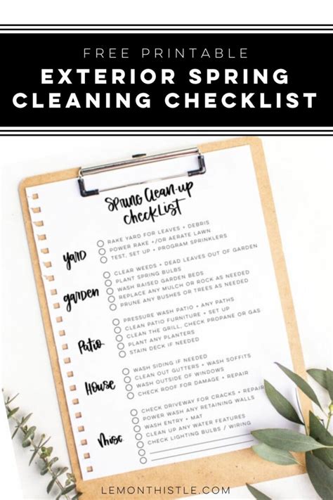 Outdoor Spring Cleaning Checklist - Lemon Thistle