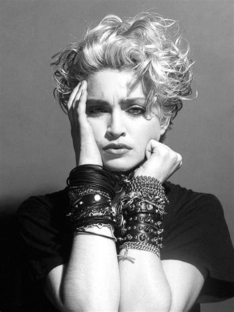 Madonna 80s, Lucky Star, Material Girls, Strike A Pose, Love Her, Statue, Poses, Black And White ...