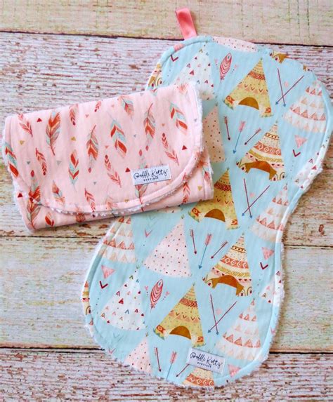 Baby Burp Cloths Baby Girl Burp Cloths Bohemian Burp - Etsy