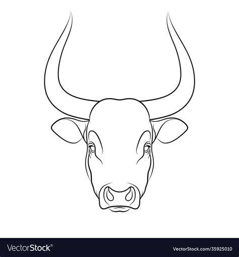 Bull Outline Printable