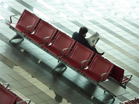 Premium Photo | A departure gate at a large international airport