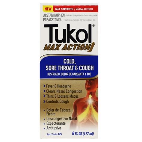 Tukol Max Strength Cold Sore Throat & Cough Medicine, 6 fl oz - QFC