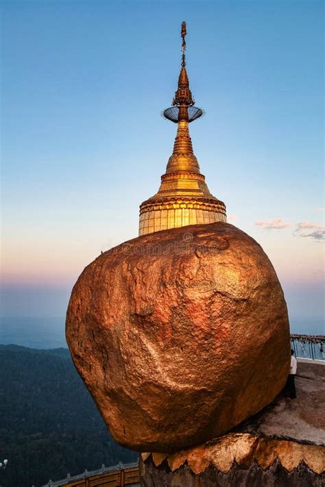 Kyaiktiyo Pagoda Also Known As Golden Rocki in Burma, Myanmar Stock Image - Image of burmese ...