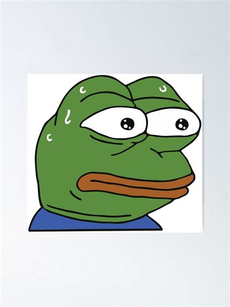 Póster «MonkaS Twitch emote emoji pegatina» de Mafrum | Redbubble