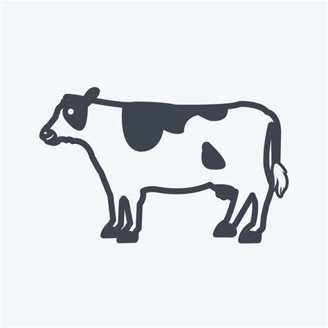 Icon Cow. suitable for Garden symbol. glyph style. simple design editable. design template ...