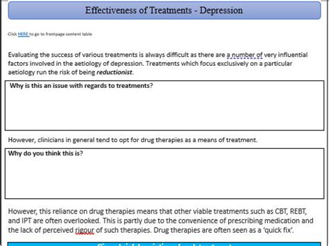 IBDP S/HL - Abnormal Psychology - Treatments for Disorder(s) | Teaching Resources